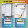 UPTROCK Kitchen Roll Holder - Black Stainless Steel Wall Mount