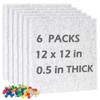 DOLLAR BOSS Felt Cork Board Tiles, 6 Packs 12" x