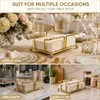 Guest Hand Towel Holder for Bathroom,Rectangle Napkin Tray,Gold