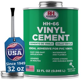 HH-66 Vinyl Cement, 32 oz. can - Vinyl Adhesive, Cement Glue, Repair Glue, Inflatables, Pool Liner, Tarps, Tents, Awnings, Mats, Covers, Waterproof, High Strength, Long Lasting, RH Adhesives