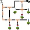 Jayee Drip Irrigation Fittings Kit for 1/2" Tubing, 18 Pieces