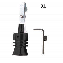 MASO Universal Turbo Oversized Muffler Exhaust Pipe Whistler for Car Auto (Black/XL)