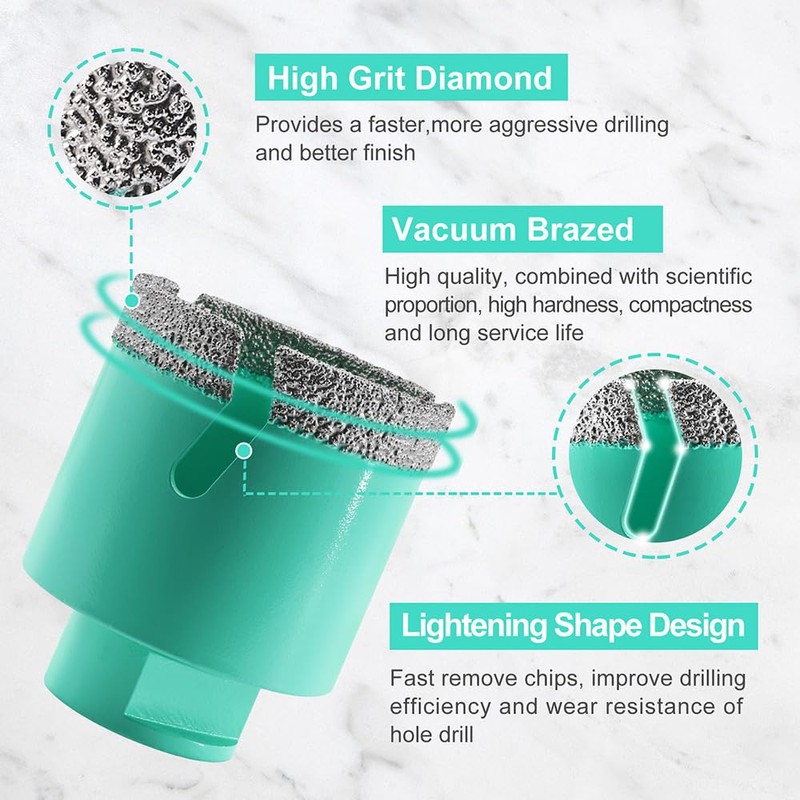 LEKOMESH Diamond Core Drill Bits - 3 Inch(75mm) with 5/8"-11