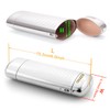 EZESO Brillen Aluminium Etui Hartschalen Brillenetui Silber