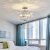AGV LIGHTING CL003F K9 Crystal Ceiling Light Fixture, Modern Semi