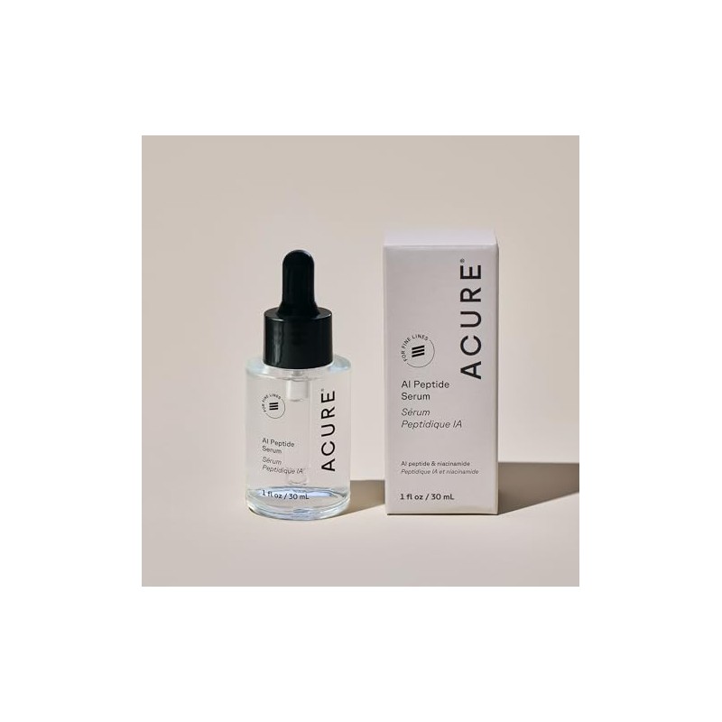 Acure AI Peptide Serum Facial Antiedad con Niacinamida, Srum Hidratante
