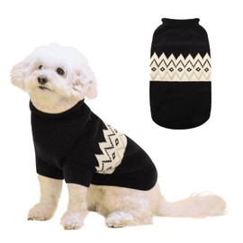 Queenmore Warm Dog Sweater, Soft Pet Knitwear, Knitted Pullover, Winter Pet Clothes for Small Medium Dogs Cats