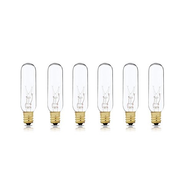 GoodBulb Himalayan Dimmable Salt Lamp Light Bulbs 25 Watt - Candelabra Bulb Adapter - E12 Light Bulb - 6 Pack