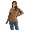VIISHOW Women's Classic-Fit Soft Touch Long-Sleeve Crewneck Sweater,Khaki,XX-Large