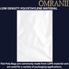 Multiple Sizes Clear Flat Poly Bags, 2Mil 7" X 9"