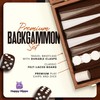 Backgammon Board Game, Deluxe Leather Like Case, Felt Interior, Brown,