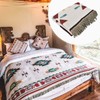 Bohemian Blanket Knitted Blanket Nordic Aztec Blanket Fringe Blanket Camping