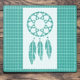 Dream Catcher Spiritual Stencil: Mylar Airbrush Wall Art Painting Crafts | DIY-A3 Stencil - Design Size (380 x 188 mm)