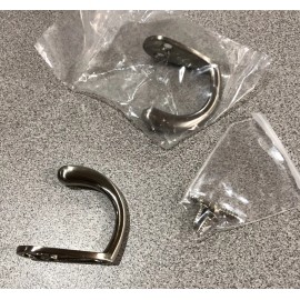Unbranded (Lot of 2) Satin Stainless Steel Hooks Coat Robe with mounting screws