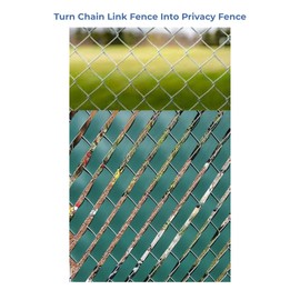 Chain Link Fence Privacy Tape Green 250 ft x 1.85 in – PVC Fence Covering Kit with 250 Fasteners & 2 Hole Punch Tools – Fence Slats Alternative Privacy Screen for Backyard Garden Fence
