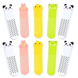 BDEPSTR Pack of 10 double-sided disposable nail files, cute animal design nail polishing strips, perfect gift for nail art enthusiasts