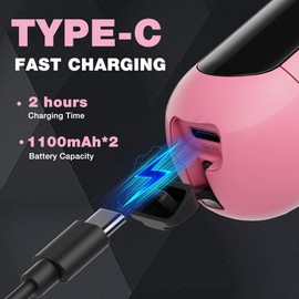 WORKPRO Cordless Rotary Tool, 8V Rotary Tool Kit with 117 Accessories, 6 Variable Speed, Type-C Charging, LED Work Light, Power Rotary Tool for Sanding, Polishing, Engraving, Cutting, DIY, Pink Ribbon