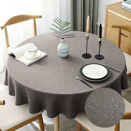 CALIYO Tablecloth, PVC tablecloth, washable, outdoor tablecloth, round tablecloth for kitchen, living room, dining room, balcony and garden, round tablecloth 100 cm / 120 cm / 140 cm.