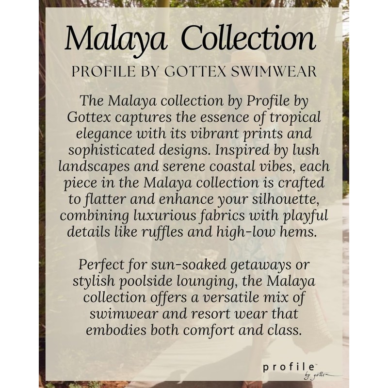 Profile by Gottex Women's Standard Malaya Tankini Top, Teal White