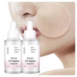 Raviel [깐달걀 앰플] 스킨부스터 모공탄력 라비엘 레티놀 10X 펩타이드 앰플 30ml 2개 / 모공,각질 피지관리 콜 [Eggshell Ampoule] Skin Booster Pore Elasticity Ravil Retinol 10X Peptide Ampoule 30ml 2pcs / Pore, Dead Skin, Oil Control Collagen