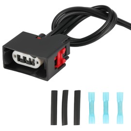 ISINFLASH Front Turn Signal Connector Fit for Jeep Wrangler JK 2007 2008 2009 2010 2011 2012 2013 2014 2015 2016 2017 2018 2007-2018 Turn Signal Wire Harness Pigtail Replace 68065016AB