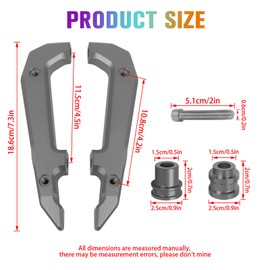 KKZOL GROM Passenger Grab Bars Rear Seat Pillion Grab Handles Hand Grip Rails Replacement for Honda Grom 125 MSX125 2022 2023 2024 2025(Titanium)