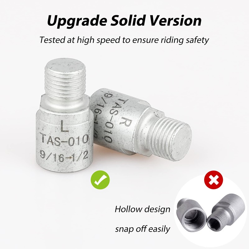 Hikenture Bike Pedal Adapter 9/16 to 1/2 (Pair)