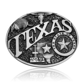 BBOTEN Western Belt Buckle for Men Women, Taxas Longhorn Bull Mouse Belt Buckle, Novelty Belt Buckle (Silver)