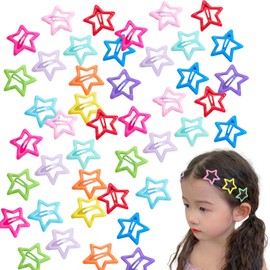 KALOLINNA Hair Clips, Star Bangs Clip, Bobby Pins, Set of 40, Cute Y2K, Colorful Star-Shaped Hair Ornaments, Hair Pins for Girls, School Entrance, Birthday Gift (Multicolor)