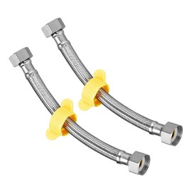 METALLIXITY Faucet Supply Line Connector (200mm/8) 2Pcs, 304 Stainless Steel G1/2 Female to G1/2 Female Water Supply Hose Connector - for Kitchen Bathroom