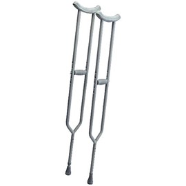 Lumex Bariatric Imperial Steel Crutches - Adult Medical Mobility Aids - Lightweight, Adjustable Support for 5'2''-5'10'' Tall, 3614A