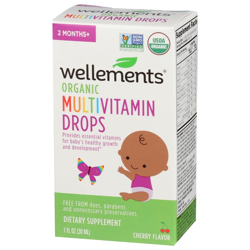 Wellements Wellements Organic Multivitamin Baby Drops, Gluten Free, 1 Fluid