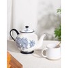 Magclay 45 Ounce Tea Pot with Infuser, Ceramic Blue and