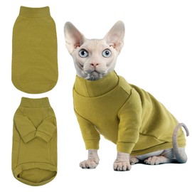 Axcimond Cat Sweater for Hairless Cat Shirts Sphynx Cat Clothes Kitten Sweater Autumn Winter Cat Jacket with Two Legs Warm Shirt for Cat Pajamas for Cats Soft Stretchy Pullover Cat Costumes for Cats
