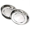 Eagrye 4-Pack Stainless Steel Dinner Plates Dish, Round Plate