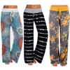 iniber Women's Comfy Pajama Pants Floral Print Drawstring Casual Palazzo