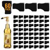60 Pack Coffee Syrup Pump Tip Covers Black Rubber Pourer