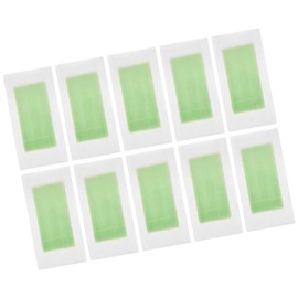 Tiras Depilatorias de Cera Verde para Extremidades y Cuerpo, Doble Cara, Papel Depilatorio Desechable, Paquete de 10 Piezas para Depilación