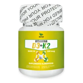 Vitamina D3 5,000iu + K2 100 Mcg C/100 Cápsulas, Premium