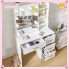 Yamissi USB Port Dressing Desk with 10 LED Lighted Mirror