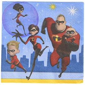 American Greetings Incredibles 2 Lunch Napkins, 16-Count, One Size