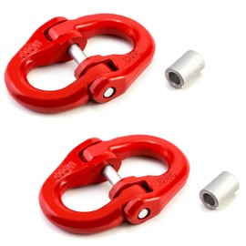 yakicag 2 Pack G80 Alloy Steel Hammerlock Coupling Link, 5/16" Hammer Lock Safety Chain Connector Link 4400 lbs Working Load Limit