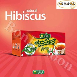 Isis Natural Egyptian Hibiscus Herbal Tea Healthy Daily Life Style Tea Bags Drinks To Carry It Everywhere For Perfect Start Egypt Aswani Aswan Chai Hybiscus ( 100 Bags ) كركديه
