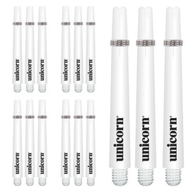 UNICORN Dart Shafts | Gripper 3 Value Pack | Durable Nylon | Medium 44.2mm | White | 15 Stems