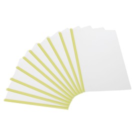 PATIKIL Clear Report Covers with Sliding Bars, 10 Pcs 8 mm Slide-Grip Resume Cover 50 Sheets Capacity, A4 Presentation Folders for File, Resume, Yellow