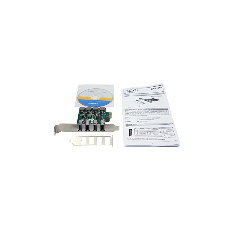 EX-11044 4-Port USB 3.2 Gen 1 PCIe Card