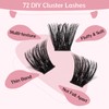 Cluster Eyelashes, Pack of 72 Individual Eyelashes, Eyelash Clusters, DIY