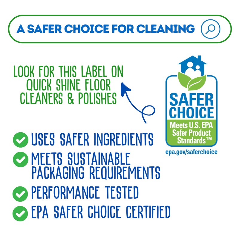 Quick Shine Multi Surface Floor Cleaner & Floor Polish w/Clean