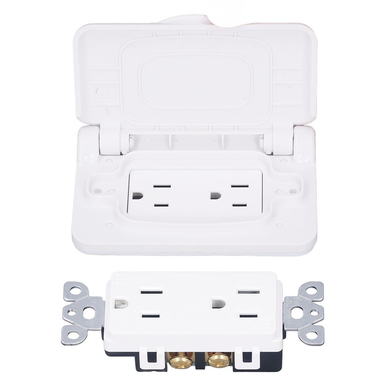 Weatherproof Outlet with Cover US Standard Power Socket Outdoor RV