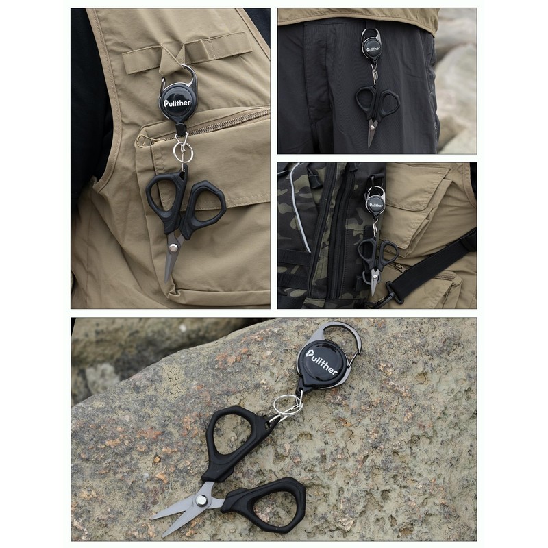 Pullther PE Line Cutter, Fishing Scissors, Fluoro, Nylon Cutter, Line